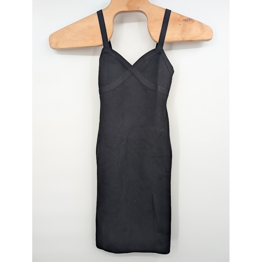 Aritzia Babaton bodycon Bandage Knit Sleeveless Stretch Dress Black Women's sz S